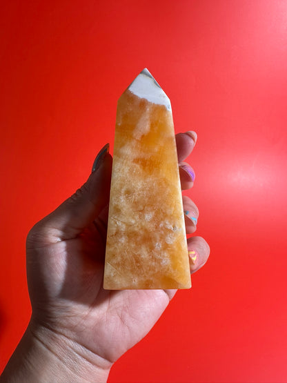Orange Calcite Tower – Option B | Confidence, Vitality & Motivation Energy