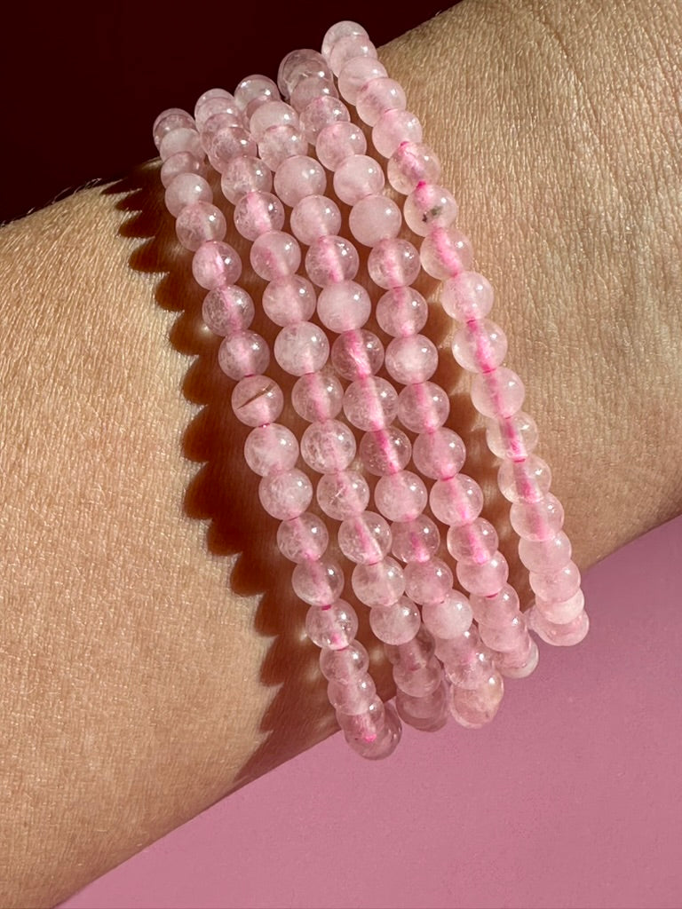 4mm Rose Quartz Bracelet