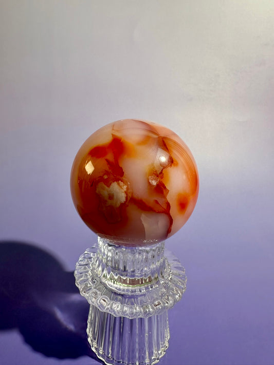 Carnelian Sphere – Option J | Manifestation, Courage & Abundance Crystal