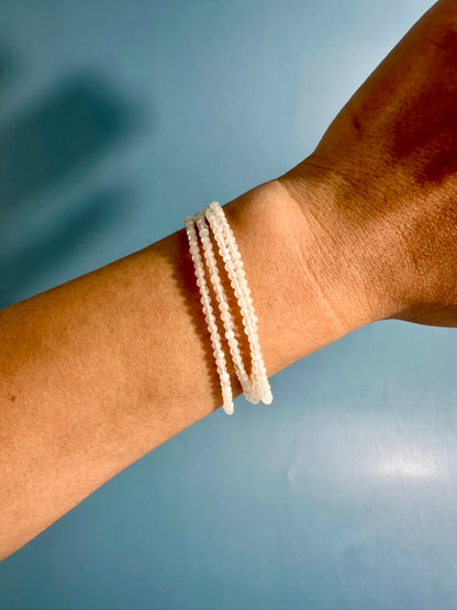 2mm Faceted Moonstone Necklace & Bracelet Wrap | Magnetic Clasp Jewelry