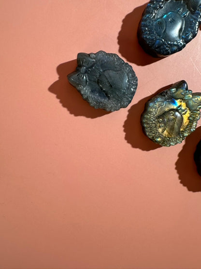 Labradorite Totoro | Flashy Crystal Character Carving