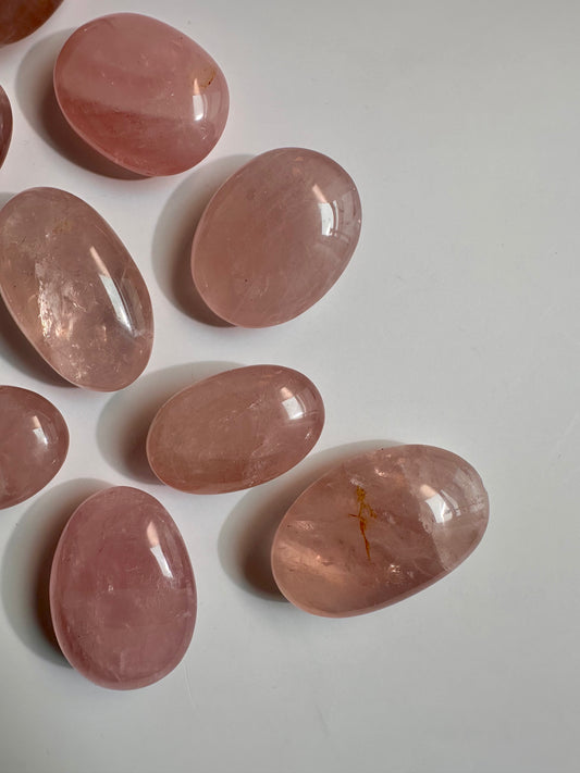 Rose Quartz Palm Stone