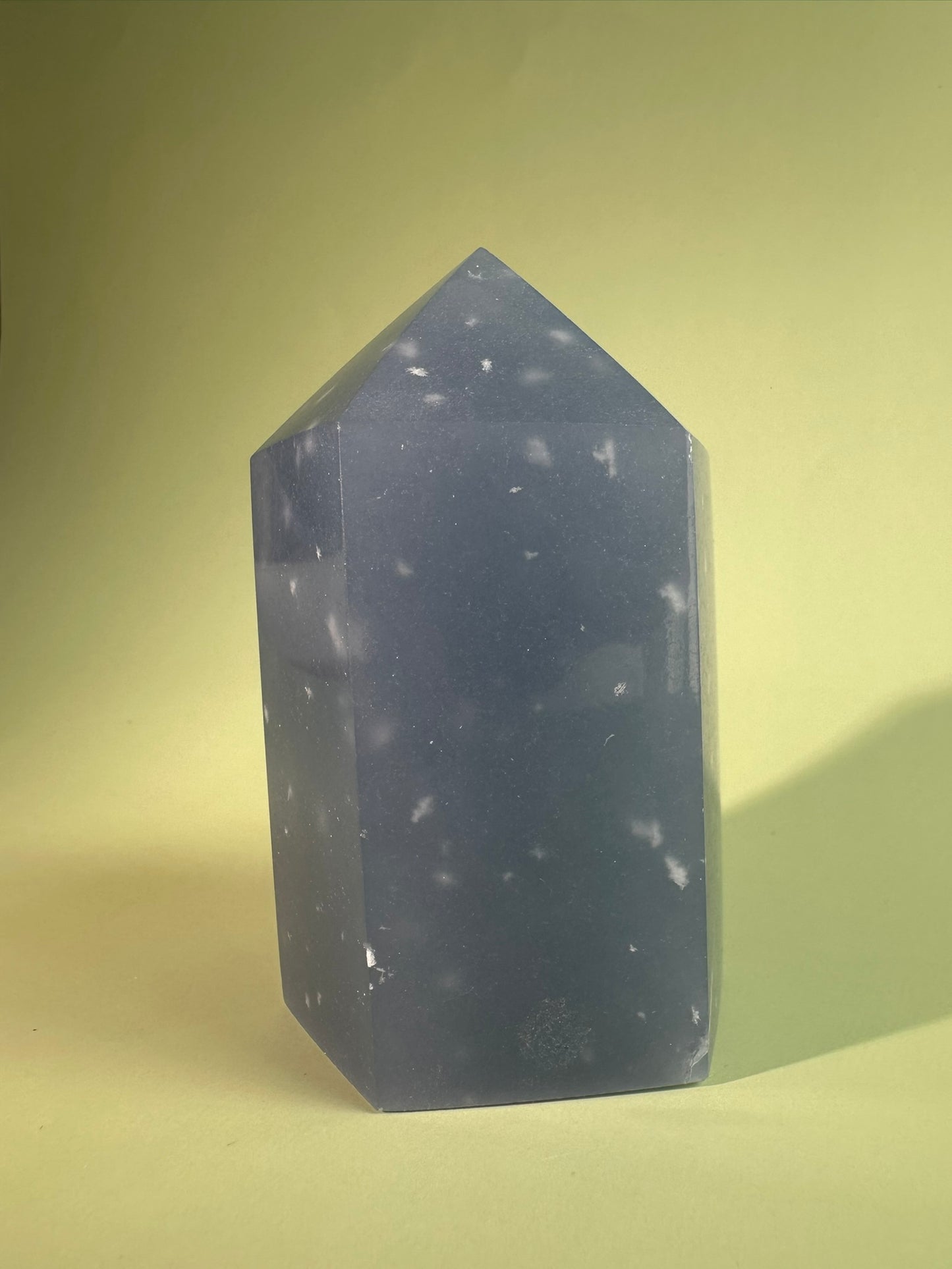 Large Peruvian Snowflake Angelite Tower - C