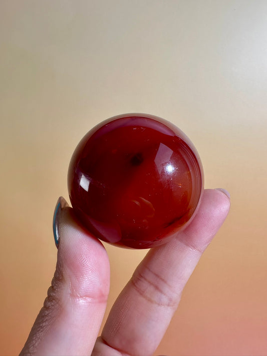 Carnelian Sphere – Option G | Success, Motivation & Empowerment Crystal