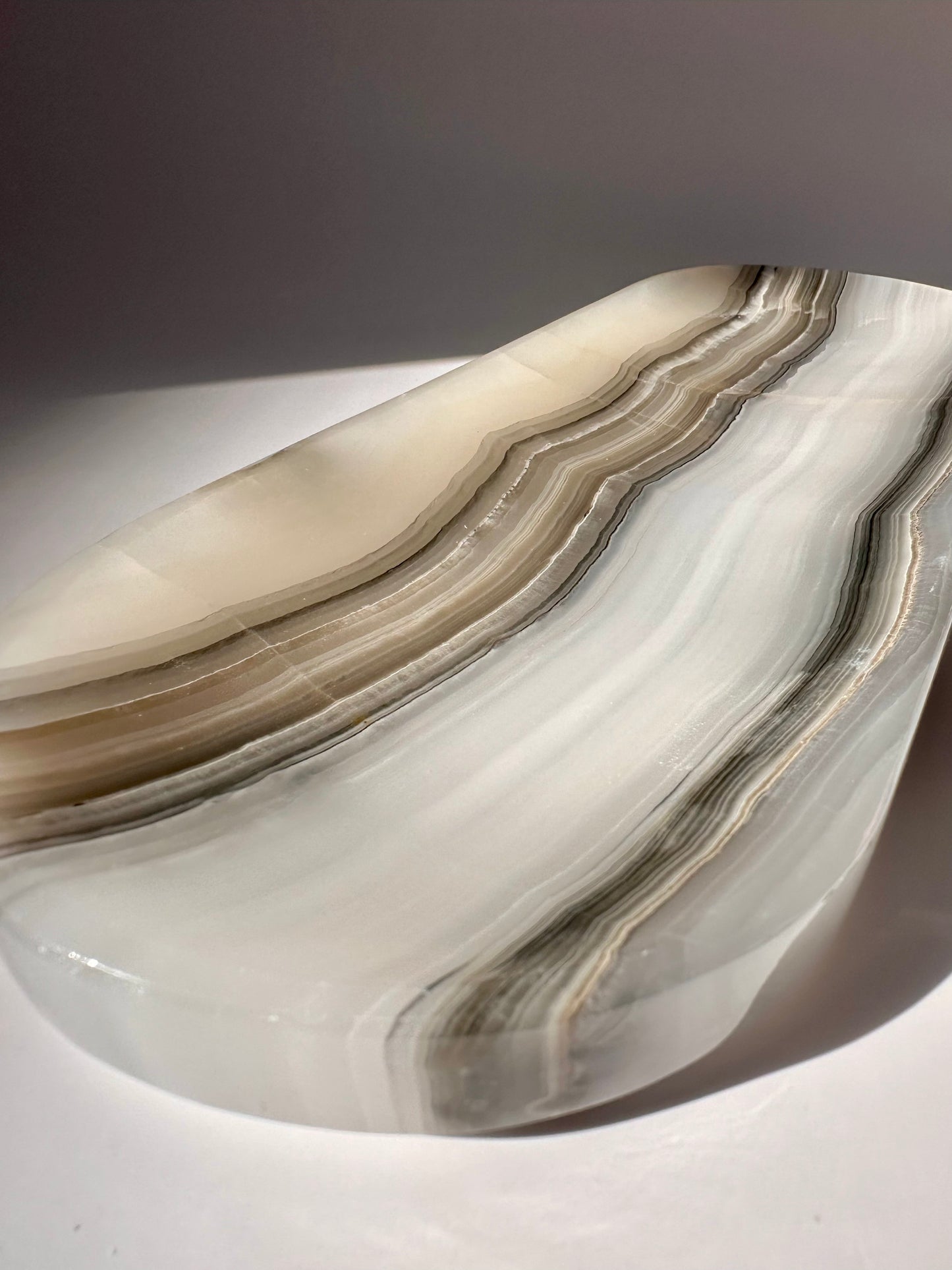 Banded Onyx Long Oval Tray