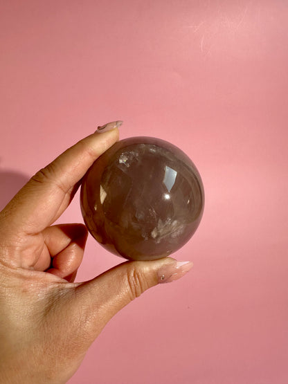 Blue Rose Quartz Sphere – Option A