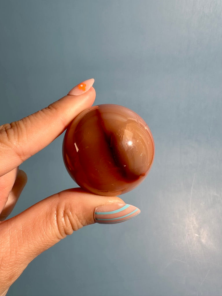 Carnelian Sphere – Option C | Collector Crystal, Strength & Personal Growth
