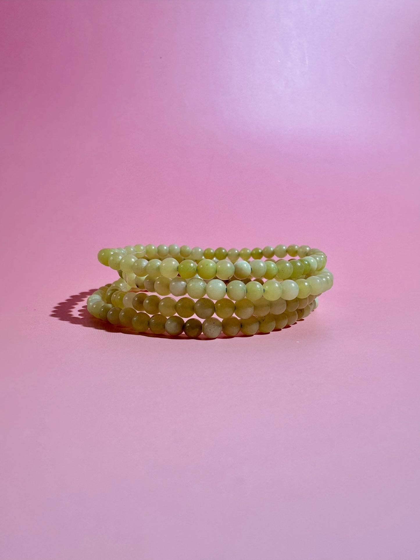 4mm Lemon Quartz Beaded Bracelet | Joy, Clarity & Abundance Energy