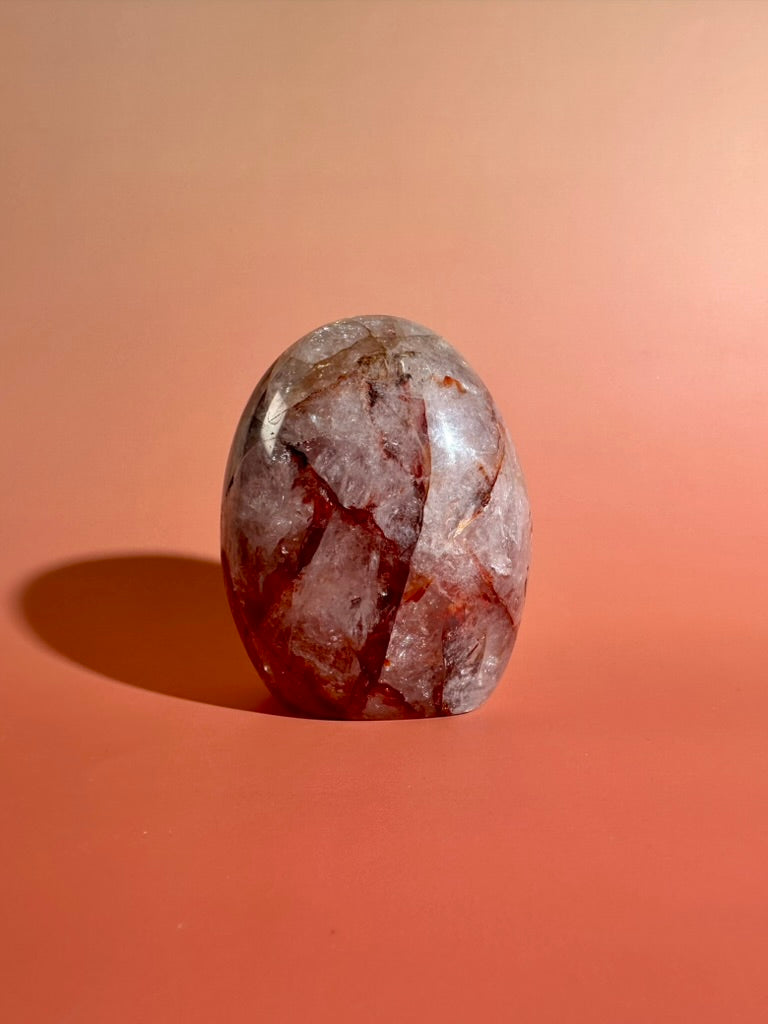 Fire Quartz Standing Freeform Option D | Premium Hematoid Quartz Crystal