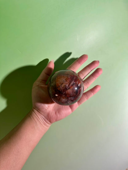 Fire Quartz Sphere – Option C | Grounding, Clarity & Empowerment Energy