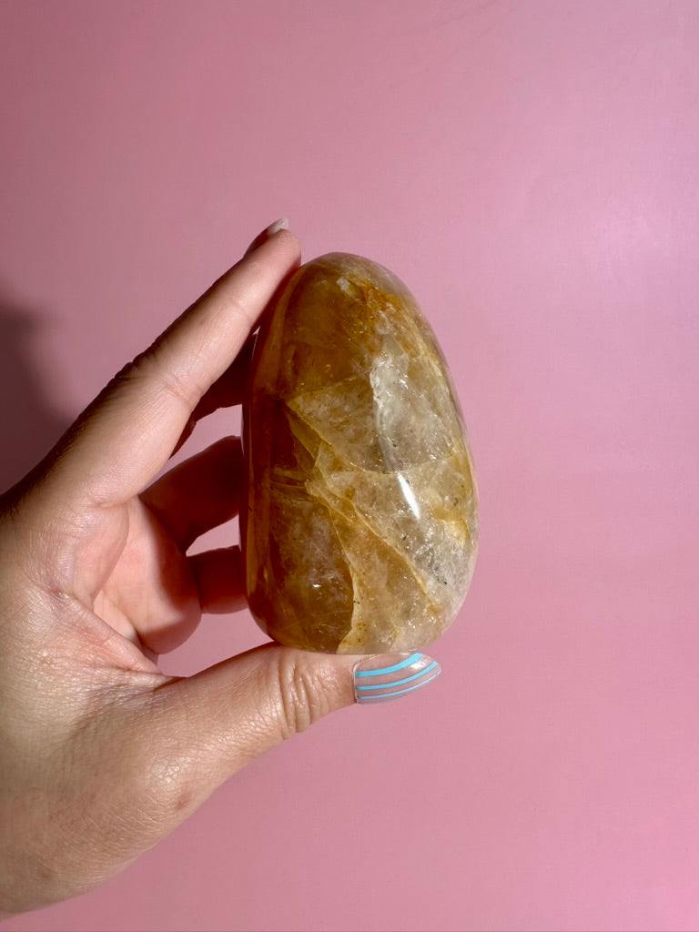 Golden Healer Standing Freeform | Healing, Clarity & Spiritual Growth Crystal