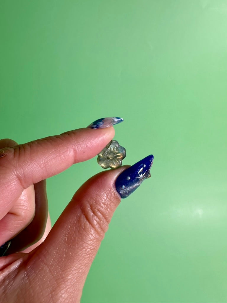 Mini Labradorite Flower | Flashy Crystal Carving