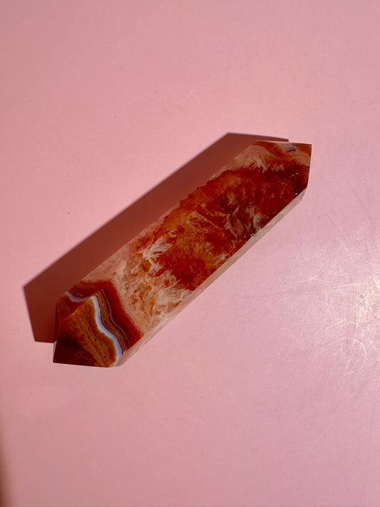 Carnelian Double Terminated Point – Option H | Motivation, Strength & Transformation Energy
