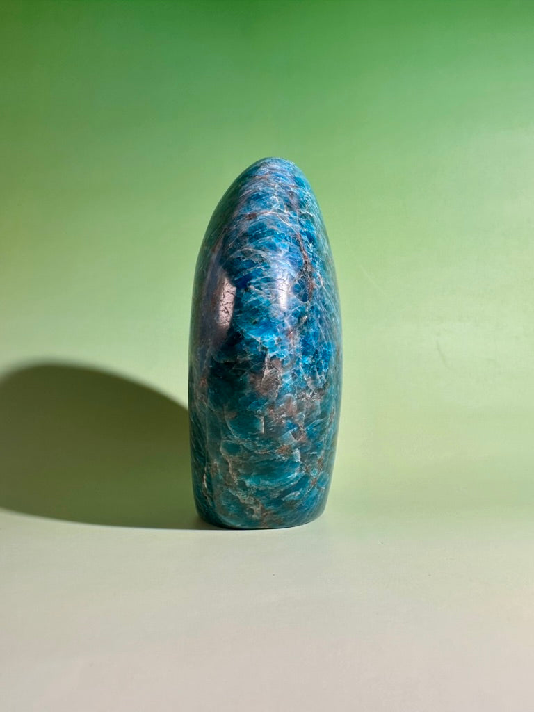 Blue Apatite Standing Freeform – Option E | Collector Crystal, Inspiration & Personal Growth