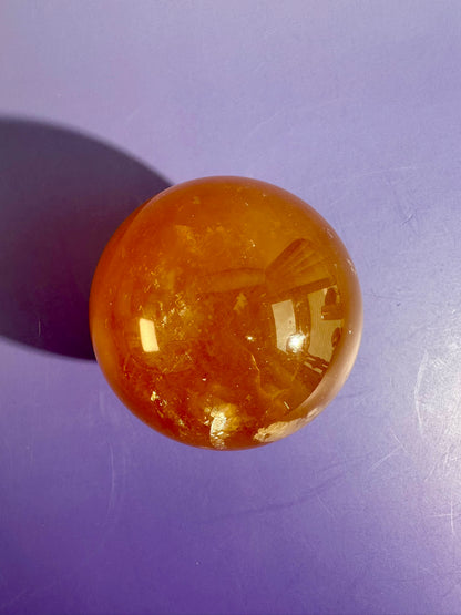 Honey Calcite Sphere – Option A | Confidence, Abundance & Golden Energy Crystal