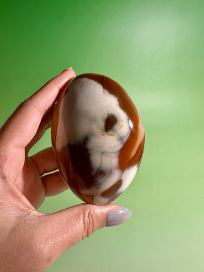 Carnelian Orca Agate Freeform – Option B | Creativity, Joy & Positive Energy