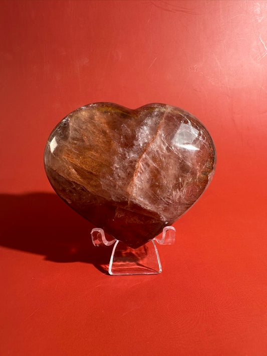 Fire Quartz Heart – Option D | Empowerment, Vitality & Emotional Strength Crystal