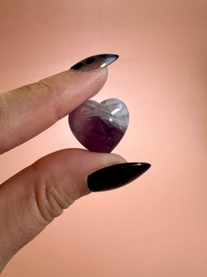 Mini Chevron Dream Amethyst Heart