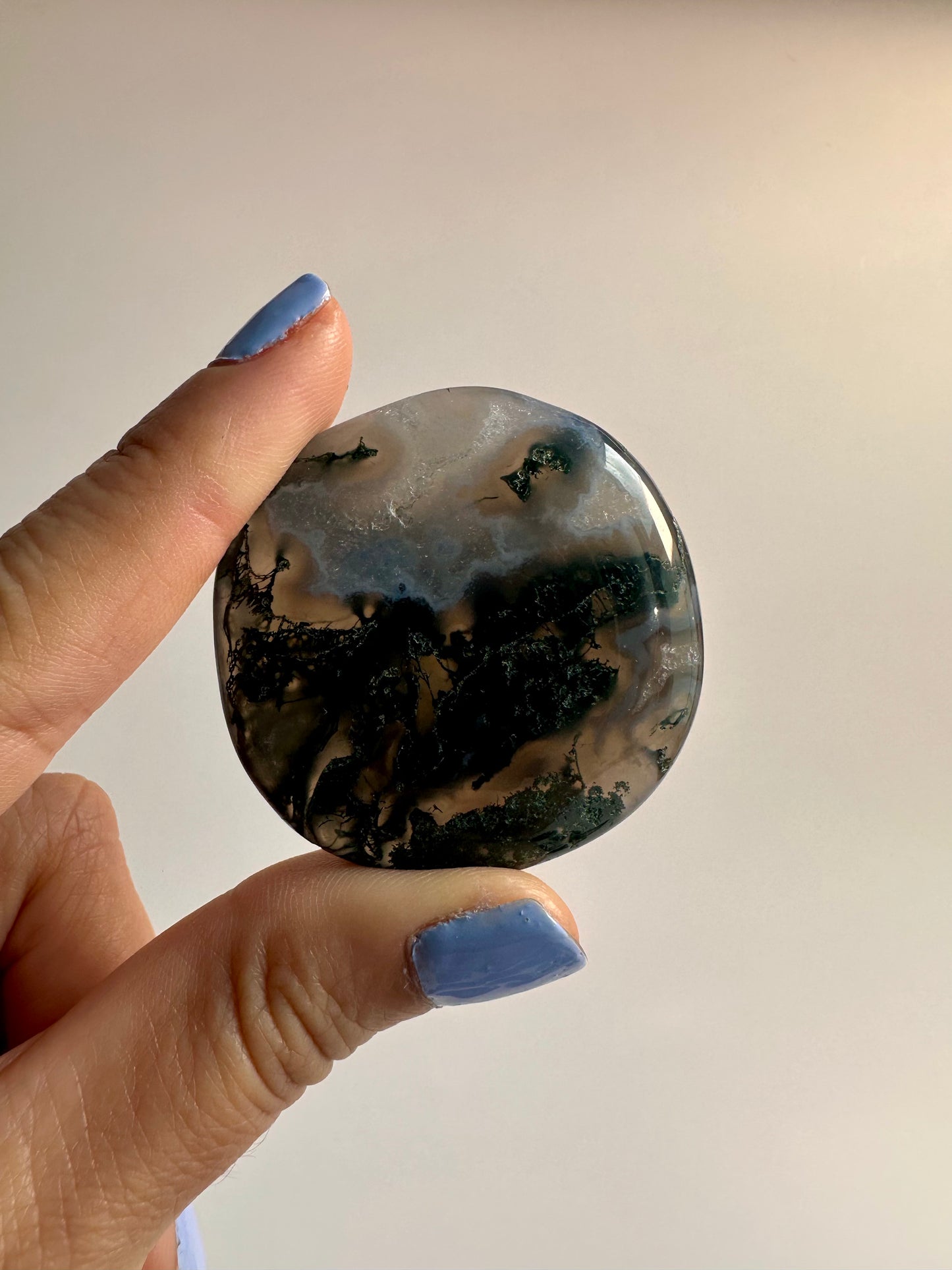 Moss Agate Flat Palm