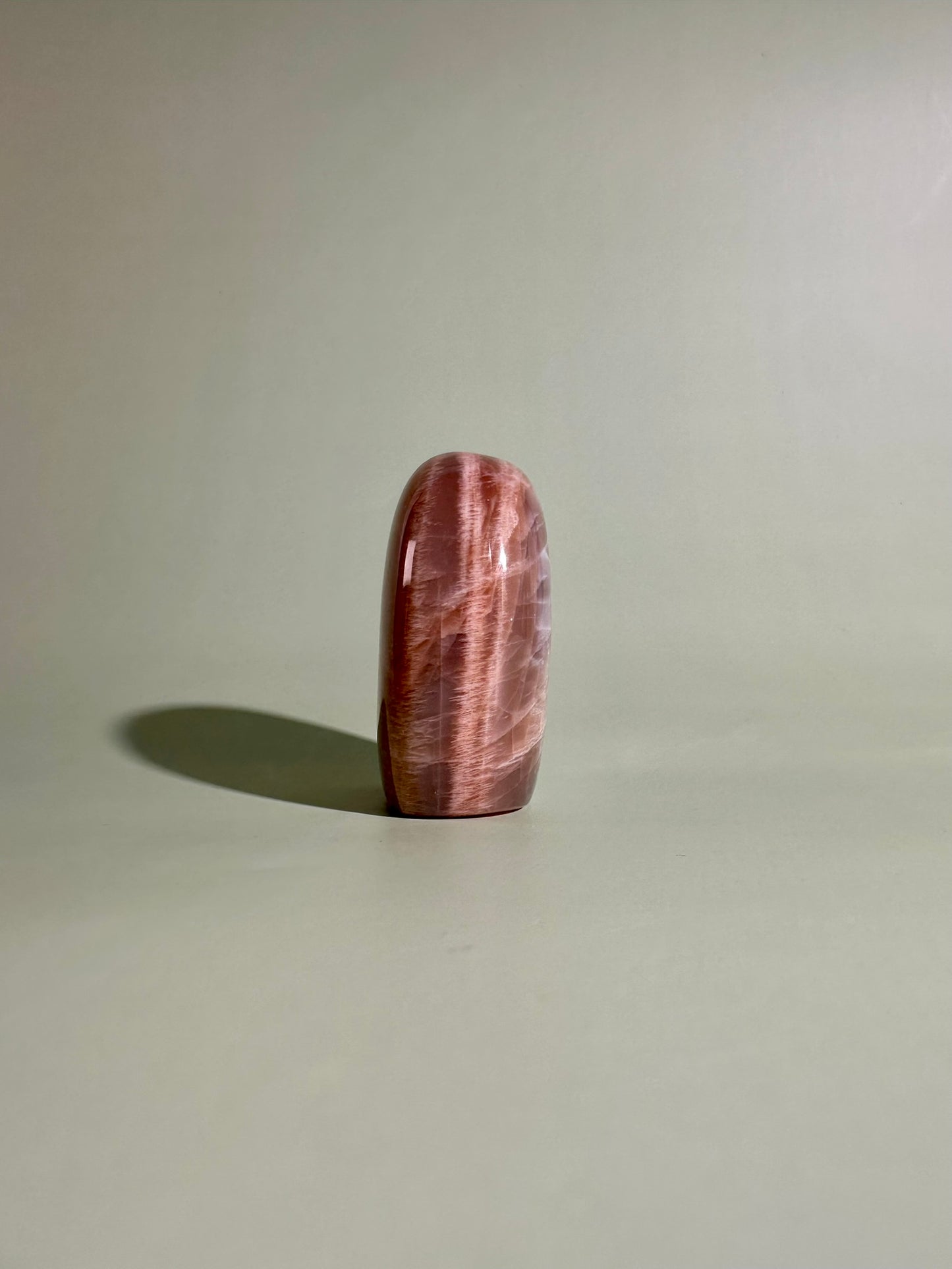 Peach Moonstone Standing Freeform – Option A | New Beginnings, Inner Peace & Feminine Energy