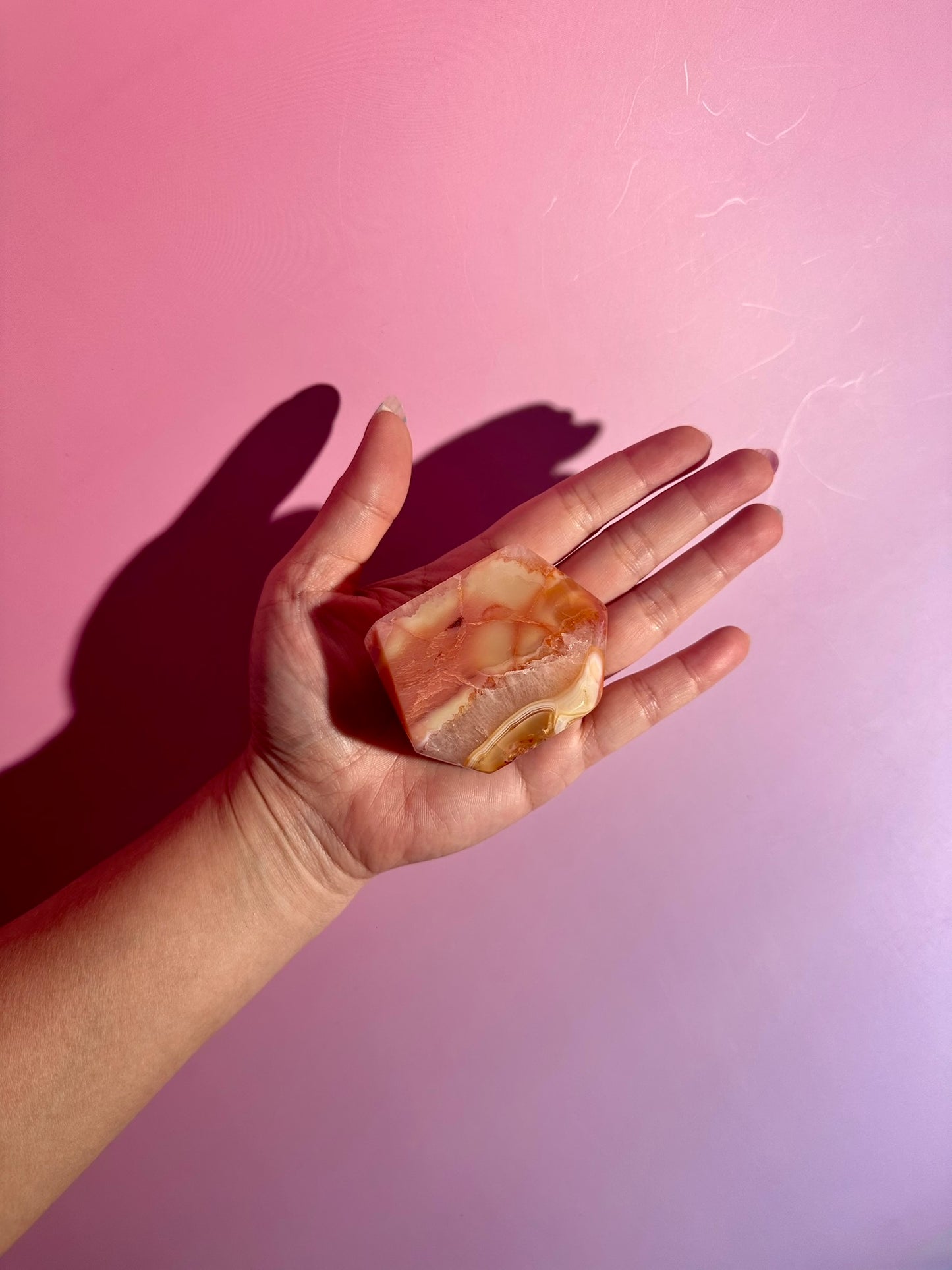 Carnelian Agate Geometric Freeform – Option C | Abundance, Strength & Motivation Energy
