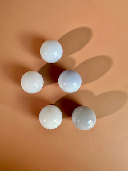 Extra Small Blue Chalcedony Sphere