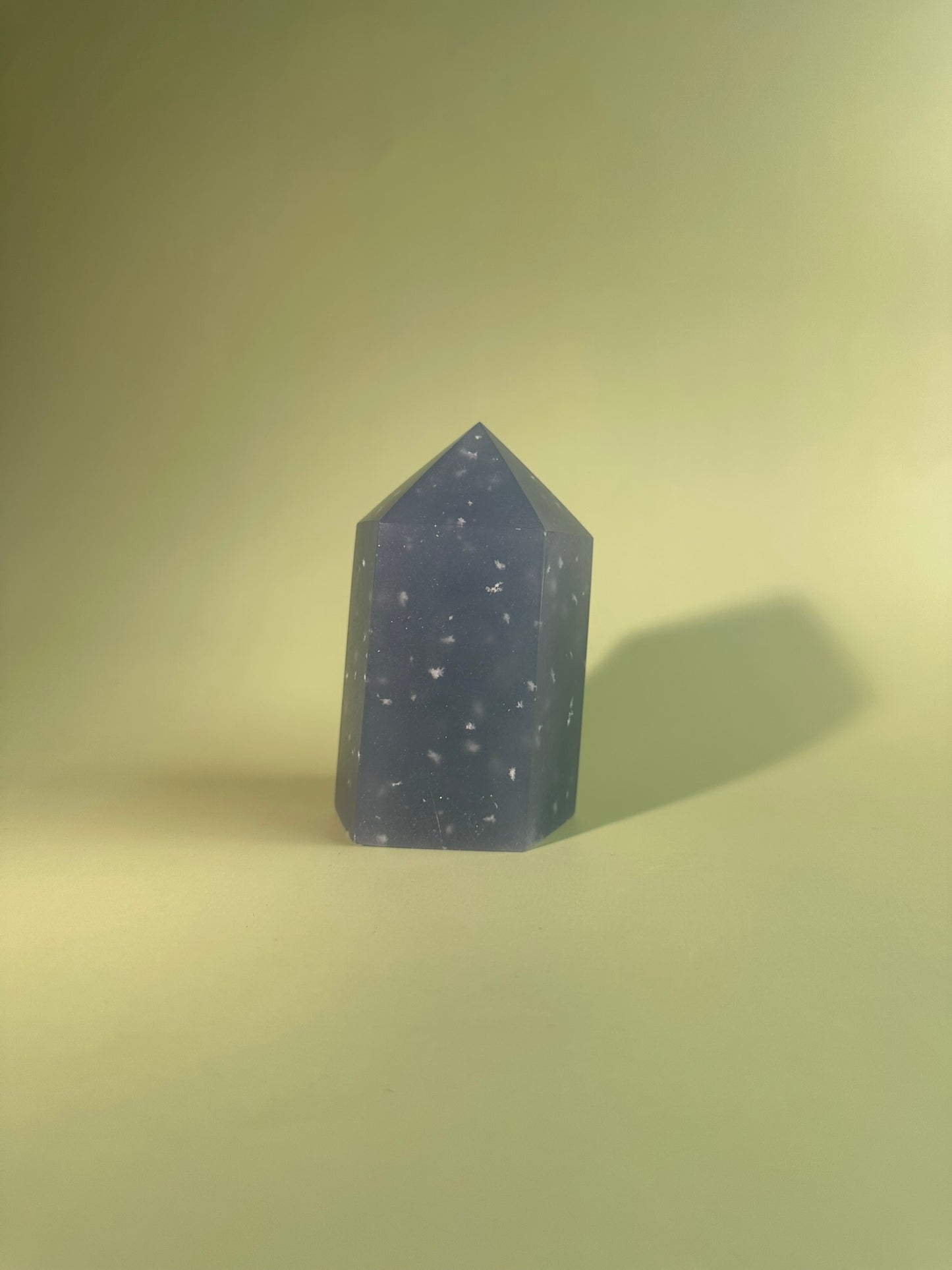 Large Peruvian Snowflake Angelite Tower - C