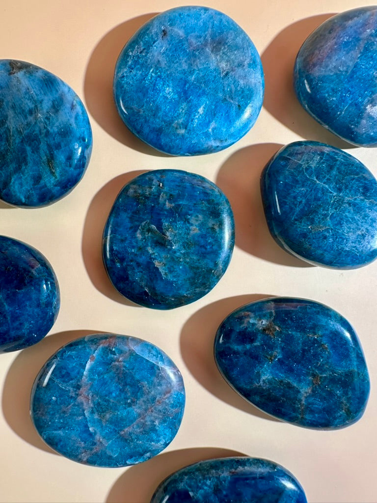 Blue Apatite Irregular Flat Palm