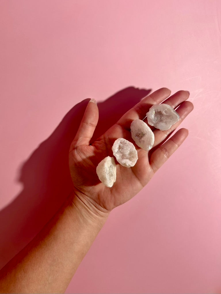 Intuitively Chosen Aura Quartz Geode | Rainbow Crystal Geode