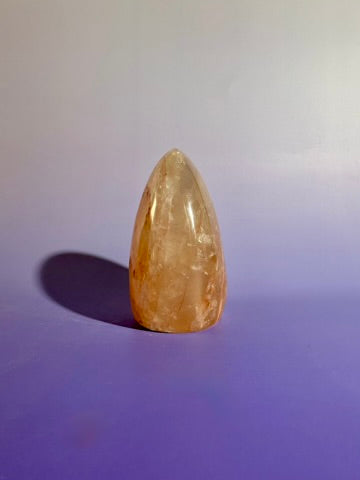 Fire Quartz Standing Freeform Option B | Polished Hematoid Quartz Display Crystal
