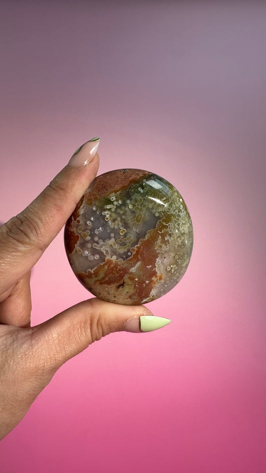 Ocean Jasper Palm Stone – Option D