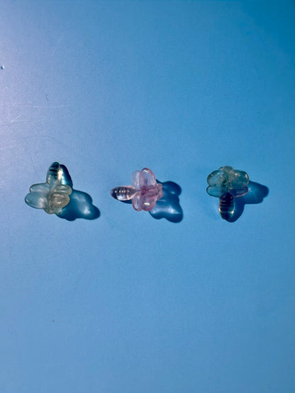 Mini Rainbow Fluorite Dragonfly | Crystal Carving