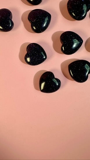 Mini Blue Sandstone Heart (Man-Made)