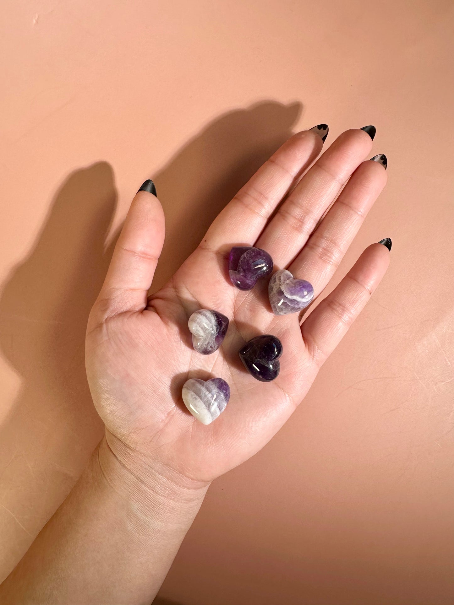 Mini Chevron Dream Amethyst Heart