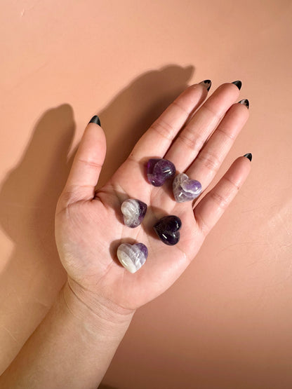 Mini Chevron Dream Amethyst Heart