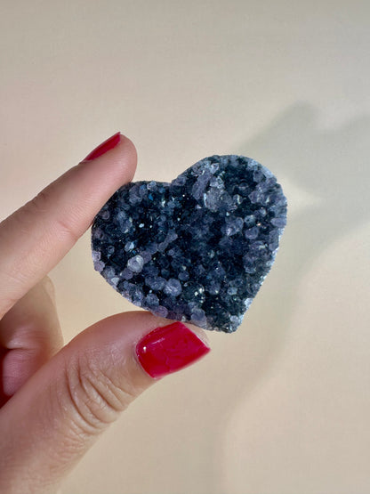 Small Druzy Amethyst Heart - G