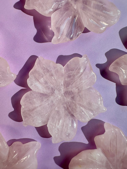 Rose Quartz Flower Sphere Holder