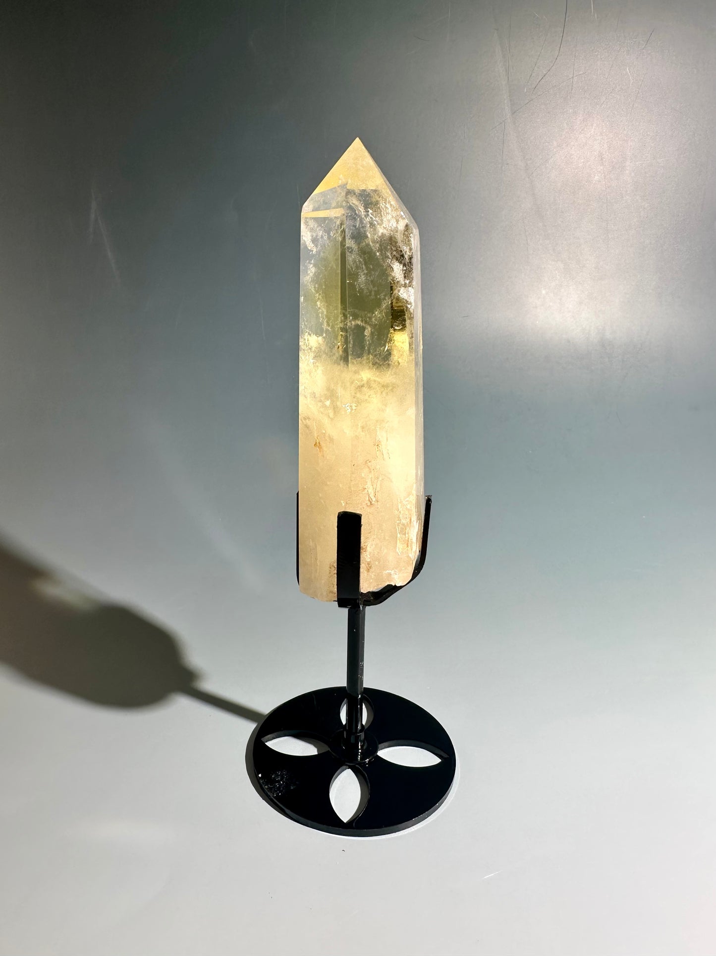 Citrine Polished Point on Stand – Option A | Abundance, Joy & Success Energy
