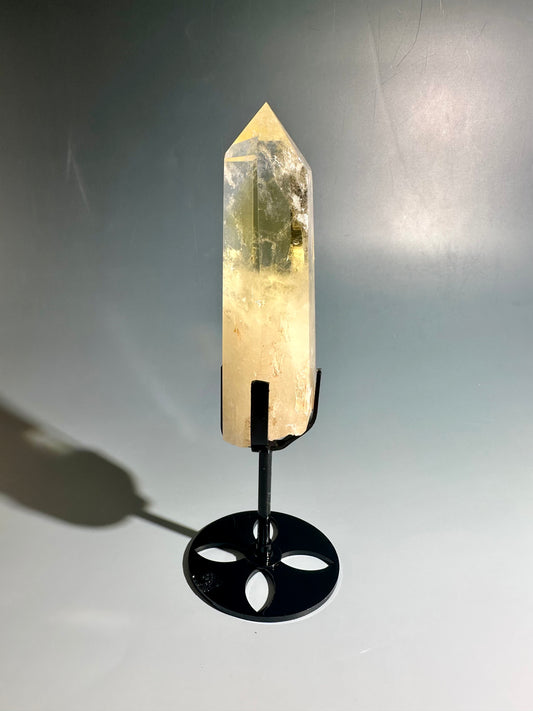Citrine Polished Point on Stand – Option A | Abundance, Joy & Success Energy