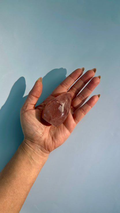 Small Rose Quartz Standing Freeform – Option A