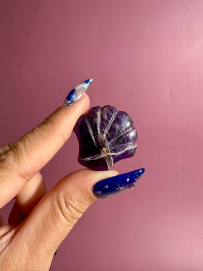 Small Amethyst Shell | Purple Crystal Carving