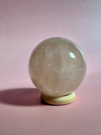 Small Star Rose Quartz Sphere - A
