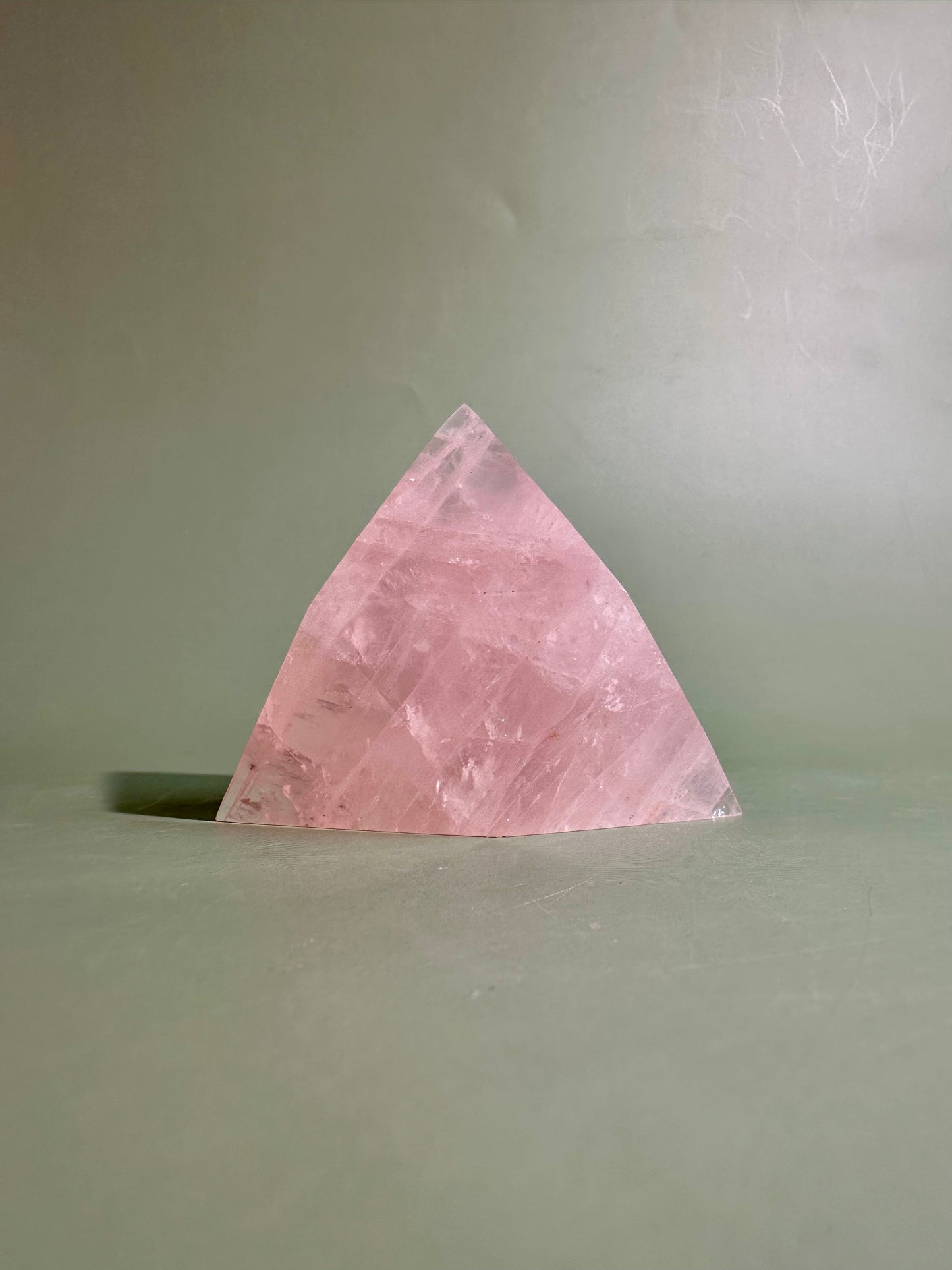 Rose Quartz Geometric Prism