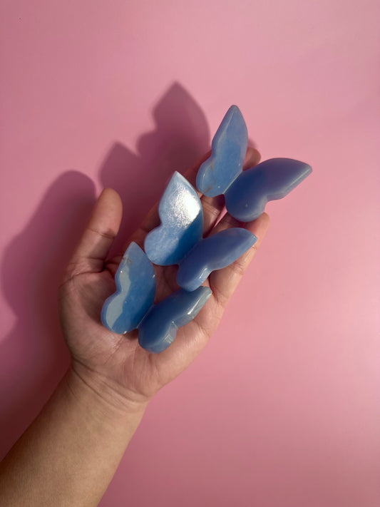 3D Angelite Butterfly Carving