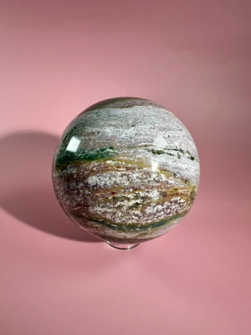 Sea Jasper Sphere Statement Piece