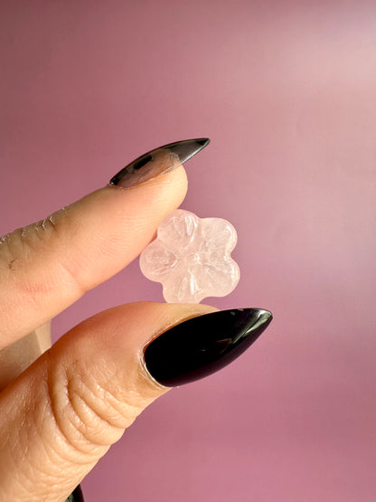 Mini Rose Quartz Flower