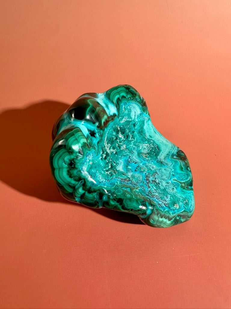Malachite Chrysocolla Malacolla Polished Specimen Option I | Rare Congo Mineral