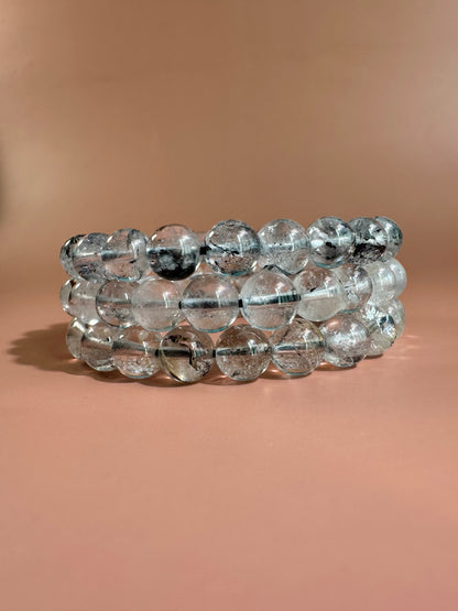 8mm Quartz with Biotite Inclusions Bracelet