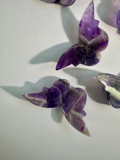 Small Chevron Dream Amethyst 3D Butterfly