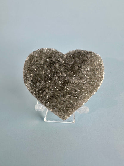 Small Druzy Amethyst Heart - D